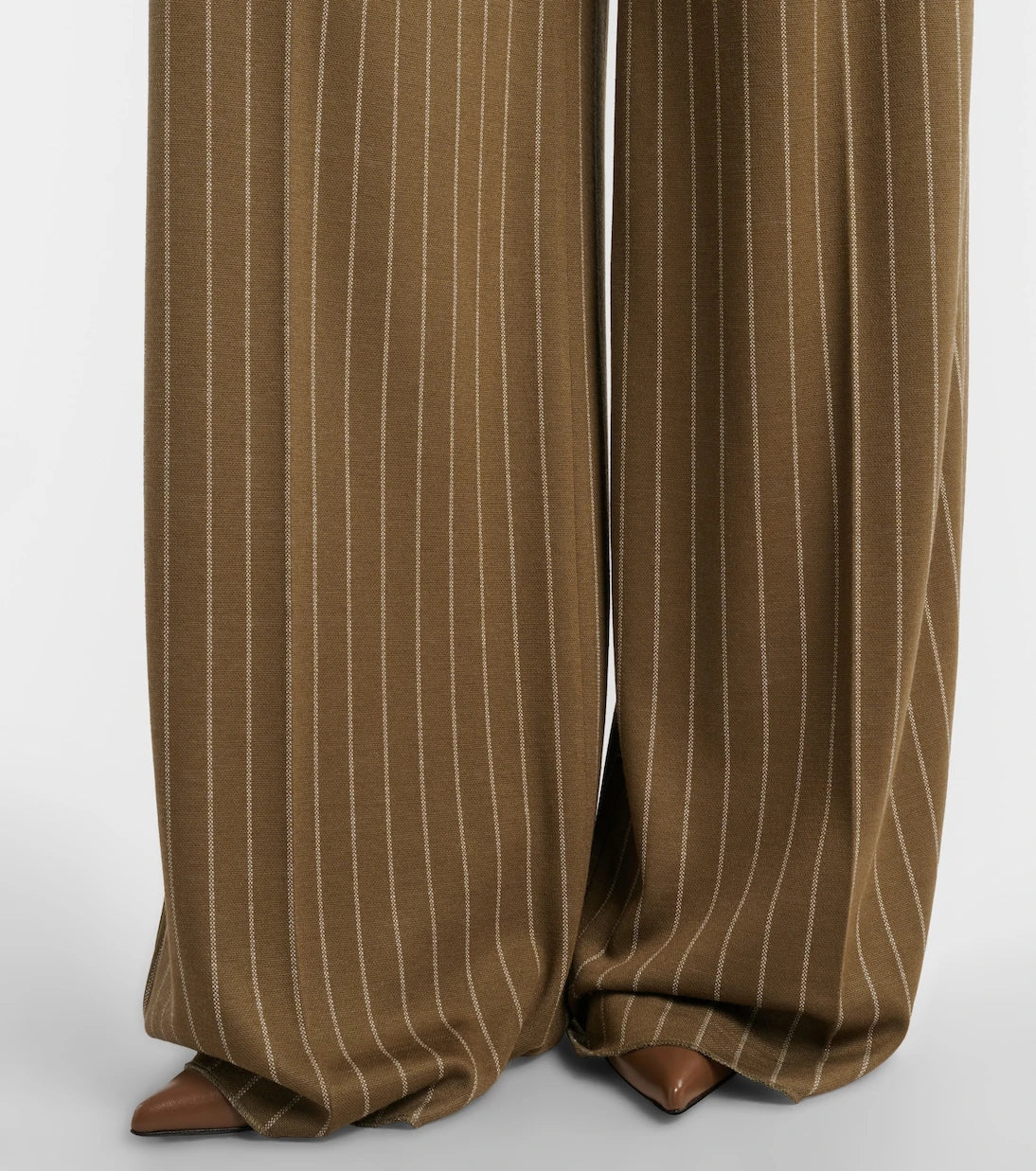 Max Mara - Pinstripe pleated wide-leg pants