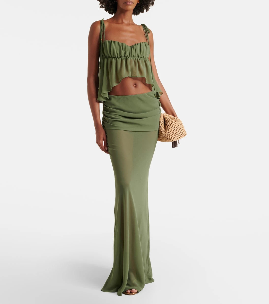 Bananhot - Adelina draped maxi skirt