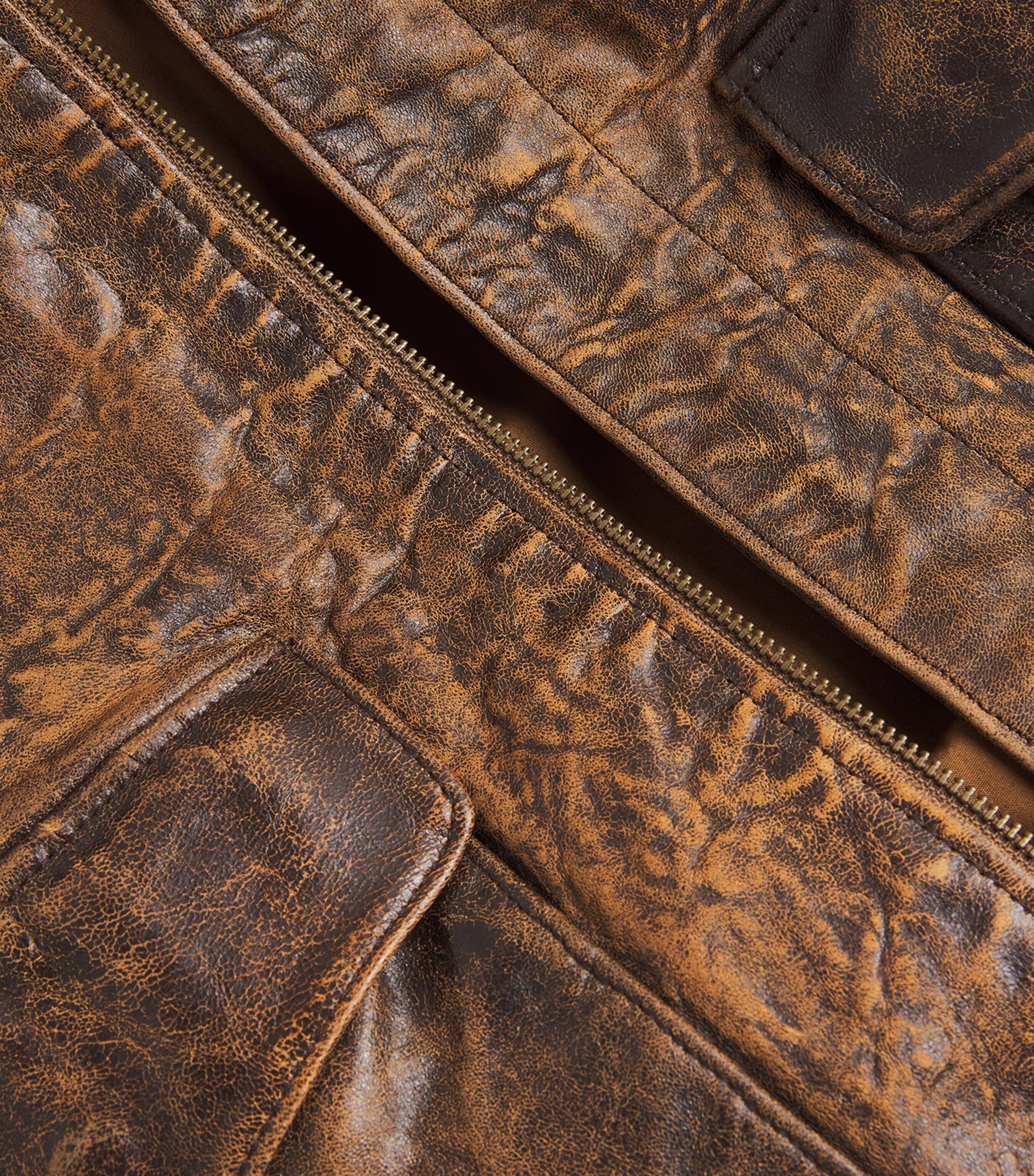 Brown Sheep Leather Flight Jacket