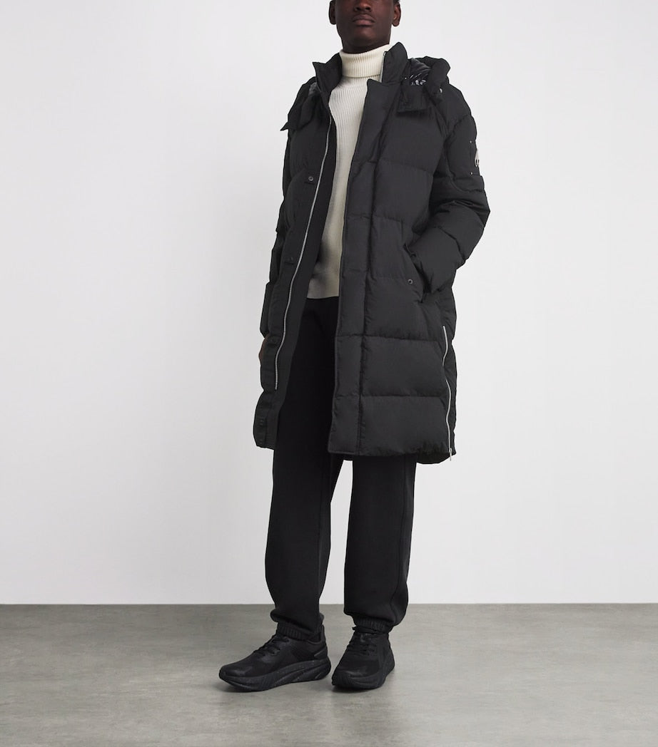 Moose Knuckles Black Everest Longline Puffer Coat