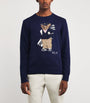 Cotton-Blend Polo Bear Sweater