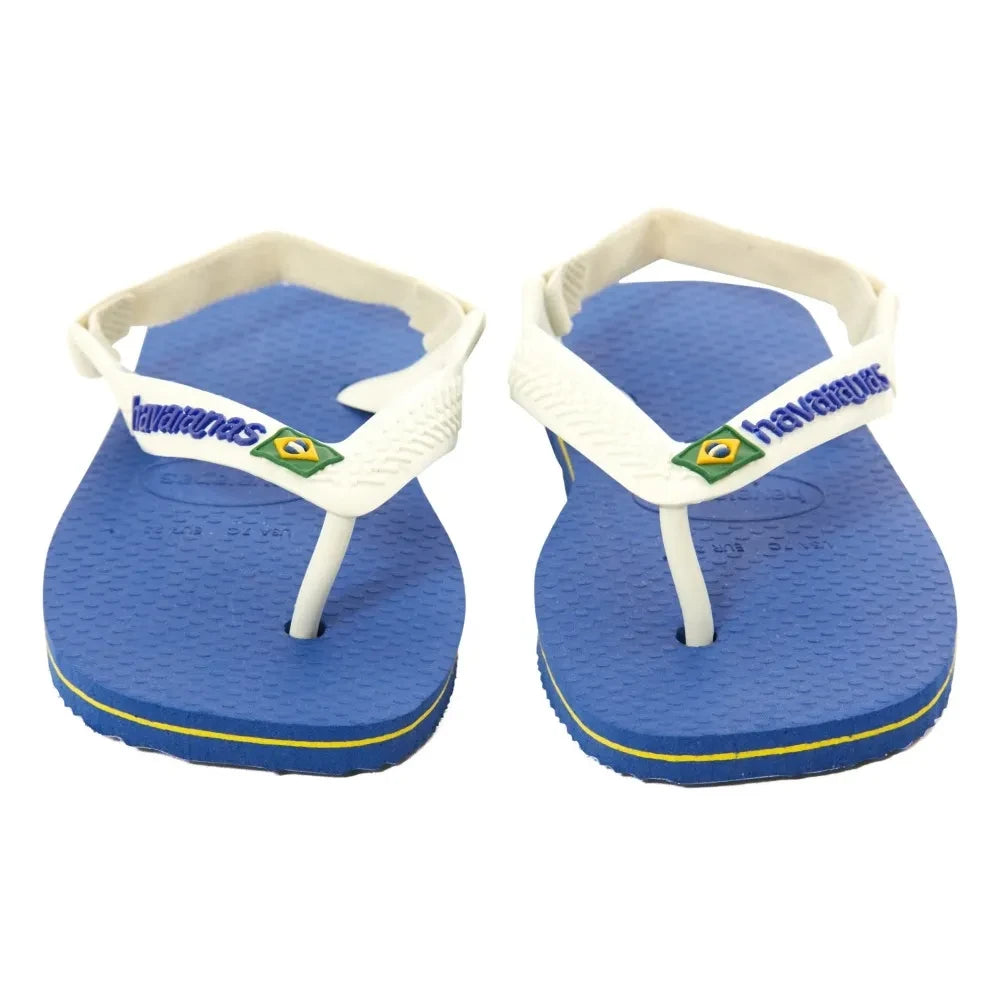 Havaianas - Logo Brasil Baby Flip Flops | Blue
