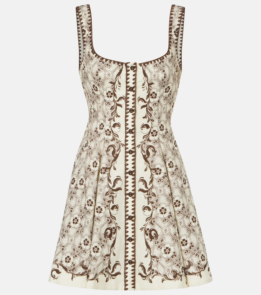 Alémais - Printed linen and cotton minidress