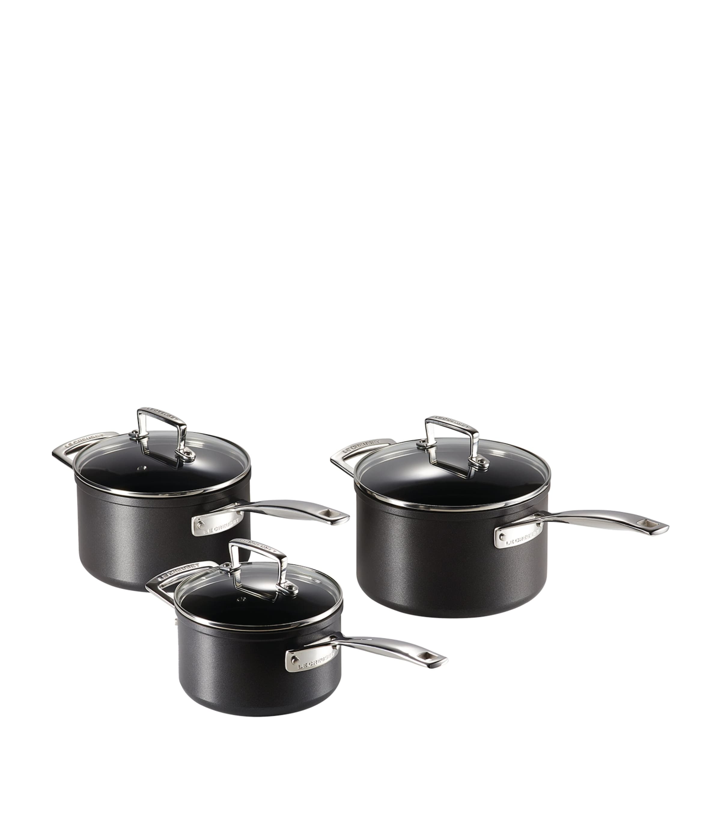 Toughened Non-Stick Sauce Pans (Set Of 3)