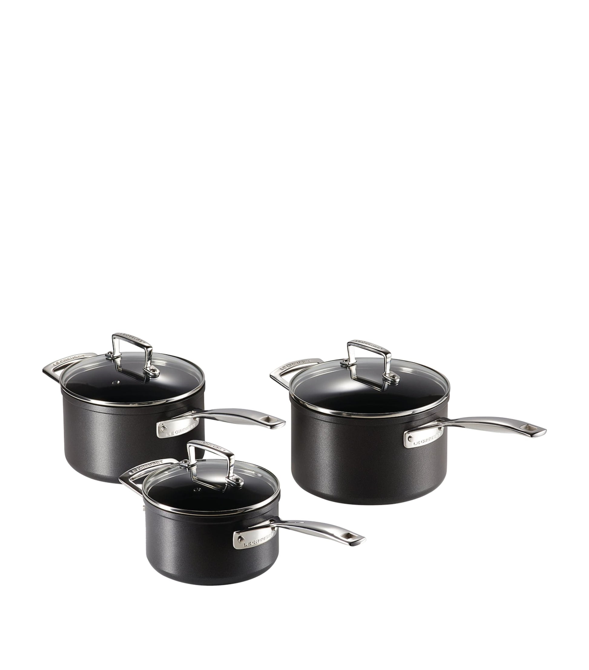 Toughened Non-Stick Sauce Pans (Set Of 3)