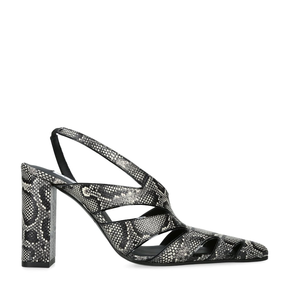 Alaïa White Snakeskin Slingback Pumps 90