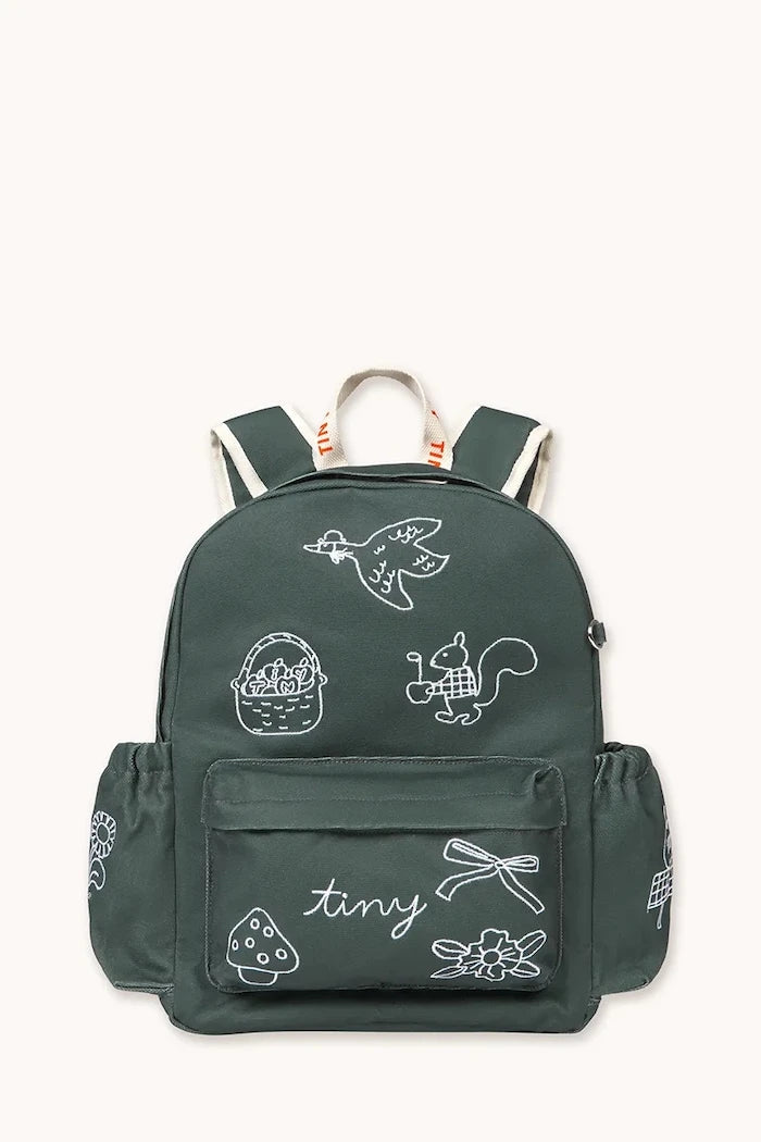 Çocuklar için pamuklu okul sırt çantası TINY APPLES BACKPACK