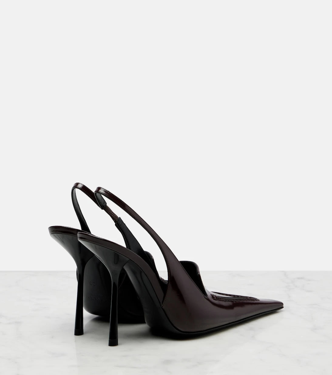 Saint Laurent - Voltaire leather slingback pumps