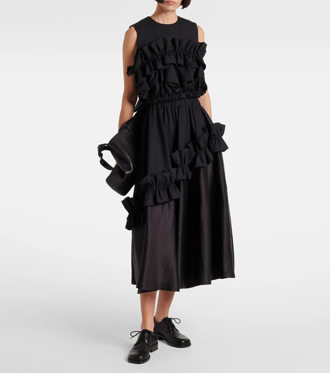 Noir Kei Ninomiya - Ruffled wool top