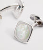 Sterling Silver and Mother-of-Pearl Cushion Cufflinks