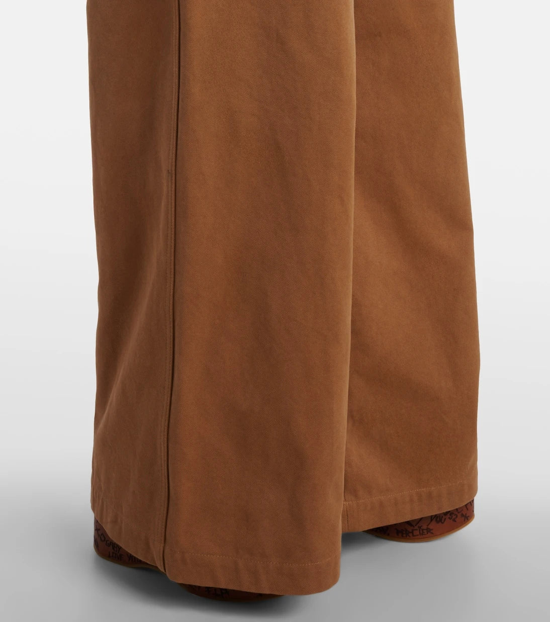 Chloé - High-rise cotton canvas wide-leg pants