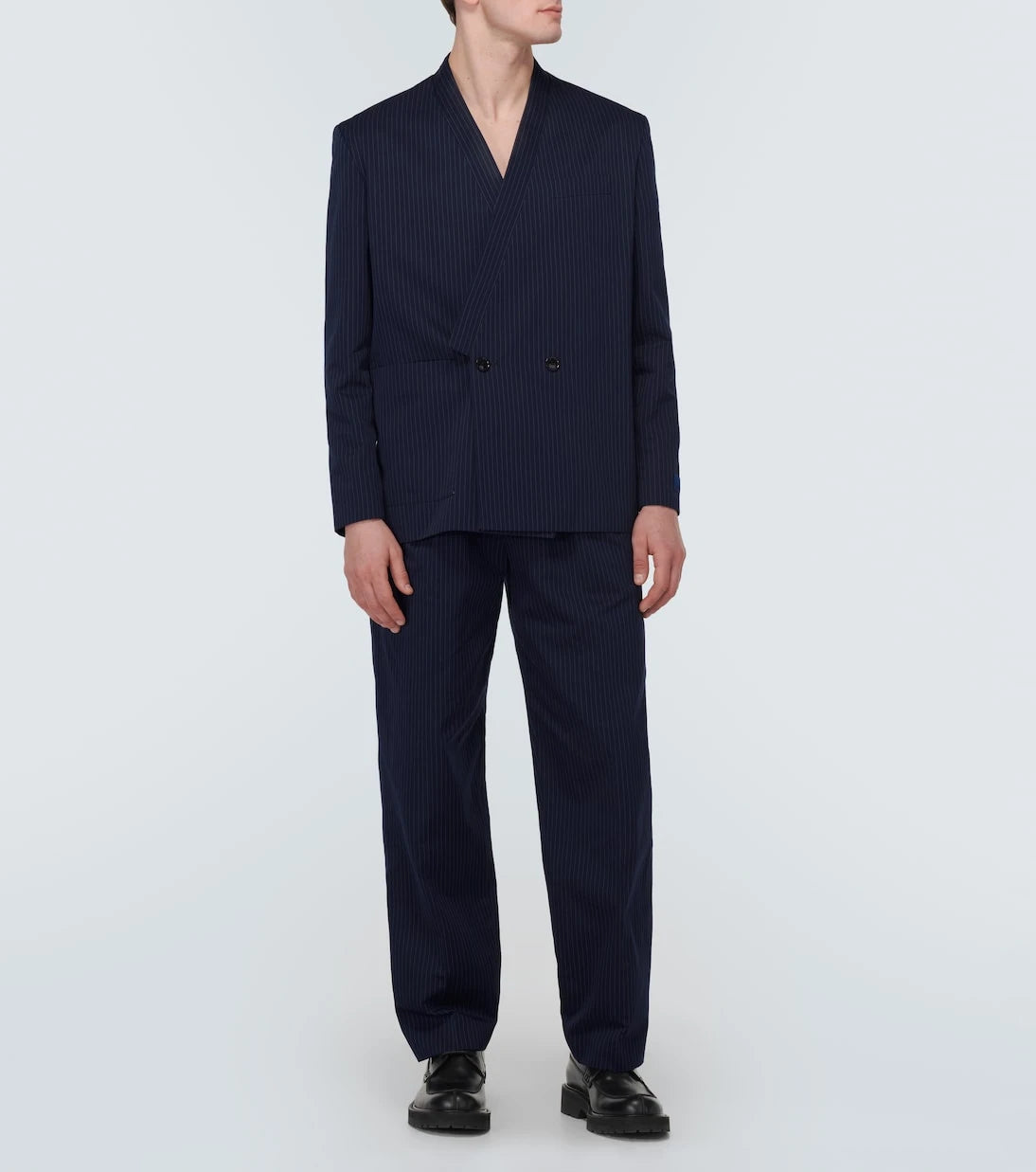 Kenzo - Pinstripe cotton and linen jacket