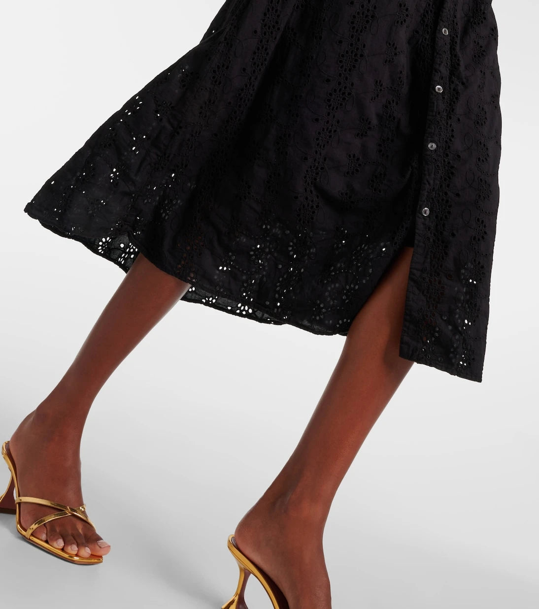 Velvet - Rorio embroidered cotton midi dress