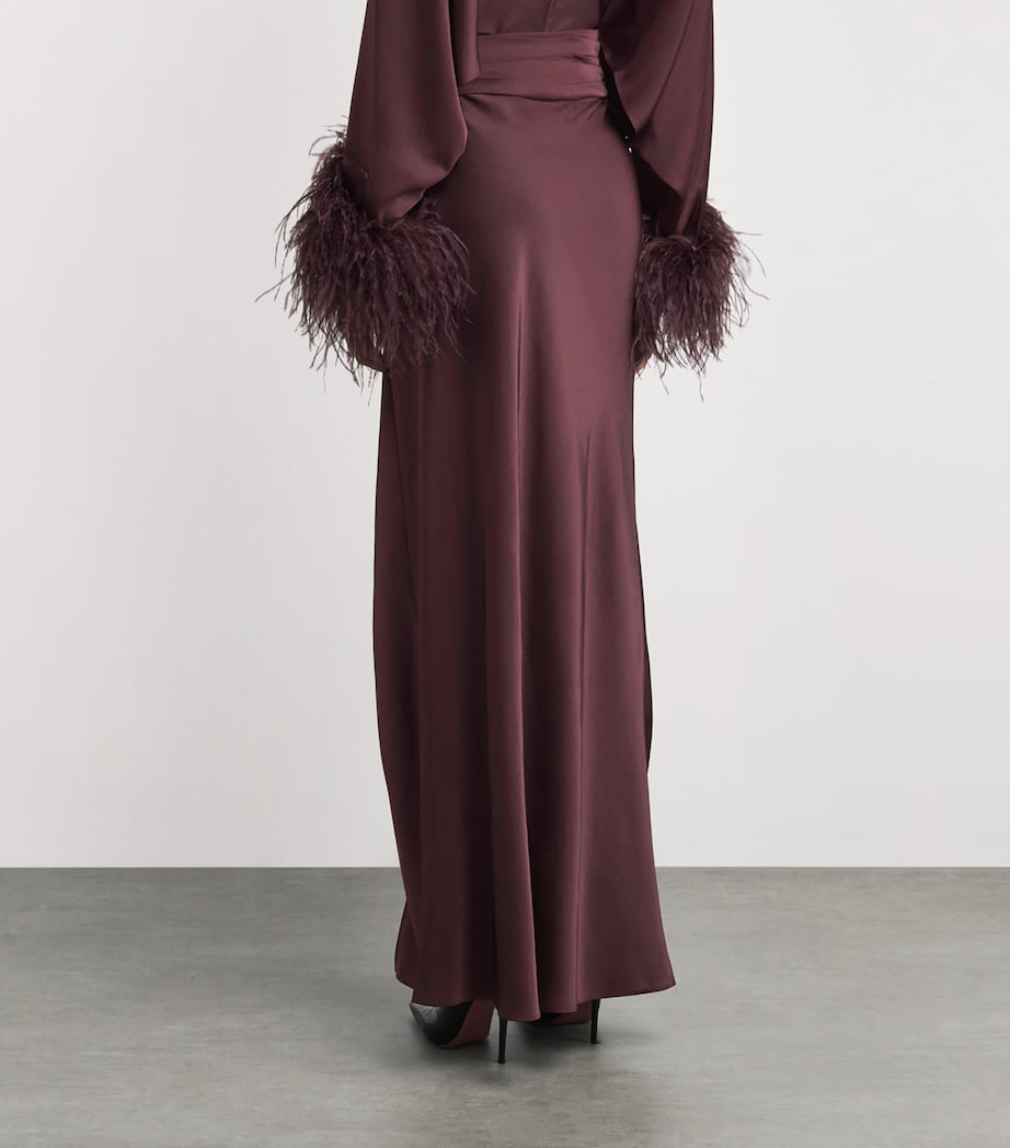 LAPOINTE Purple Asymmetric Maxi Skirt