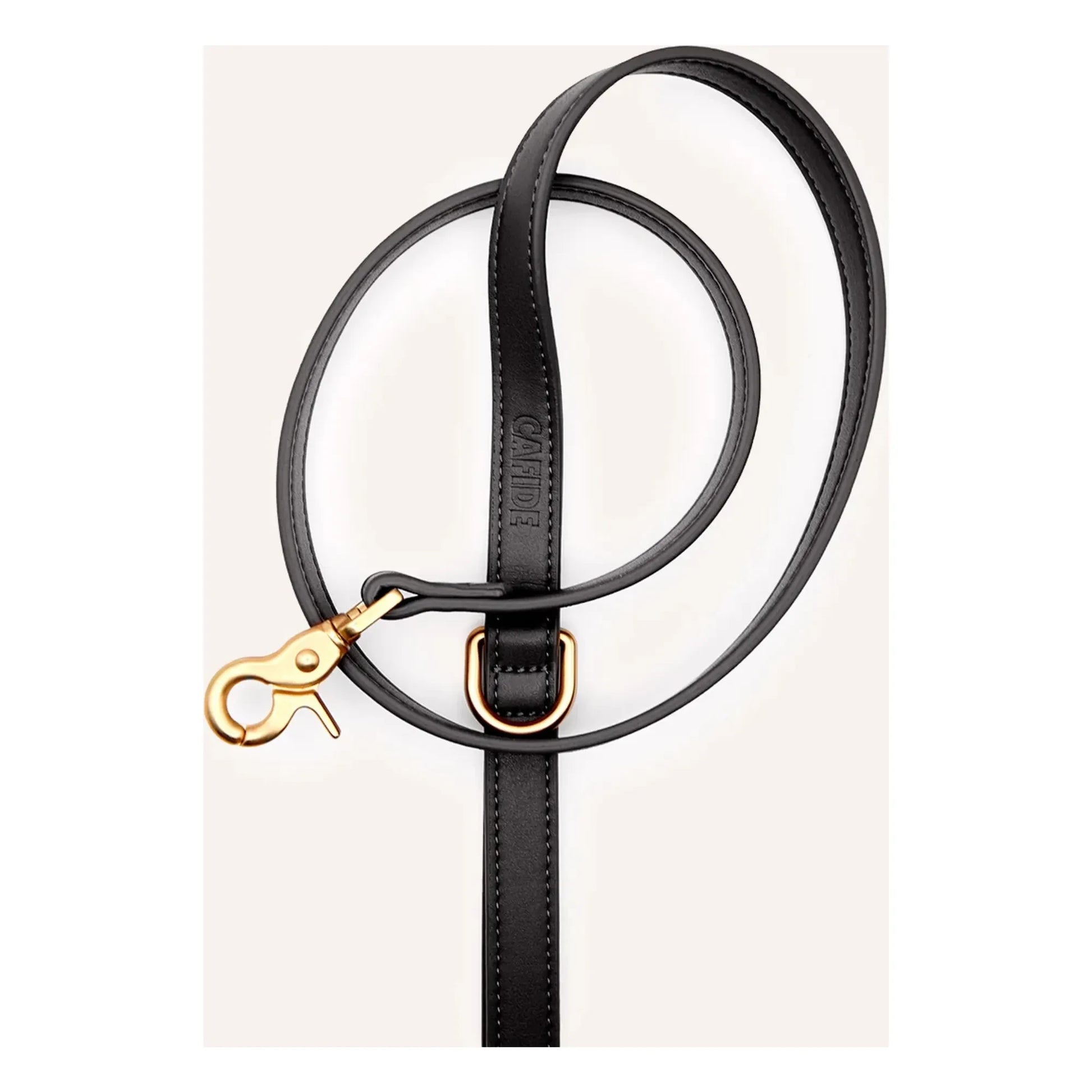 Cafide - 3 position dog leash in vegan leather | Black