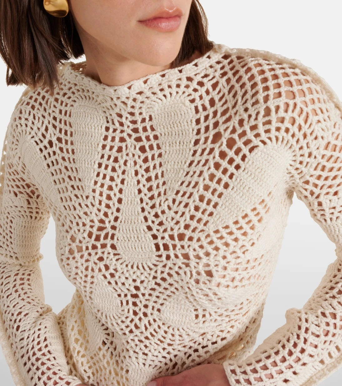Gabriela Hearst - Caps crochet wool and cashmere top