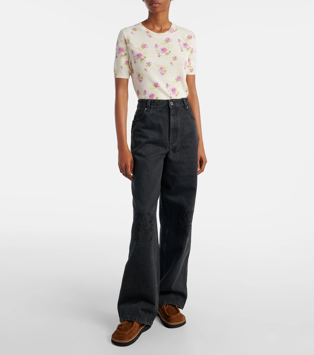 Loewe - Anagram wide-leg jeans