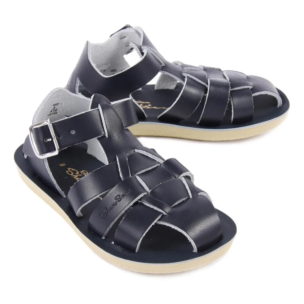Salt-Water - Shark Leather Waterproof Sandals | Navy blue