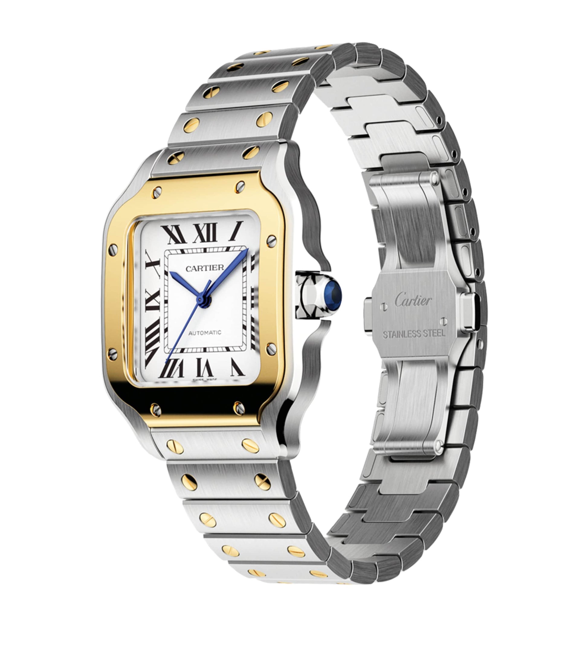 Yellow Gold and Stainless Steel Santos de Cartier Watch 35.1mm