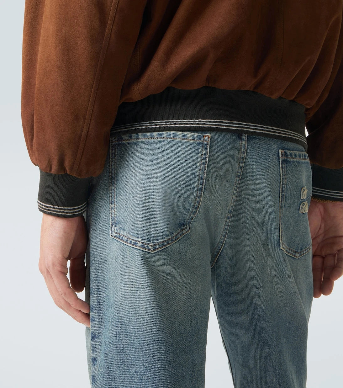Miu Miu - Suede bomber jacket