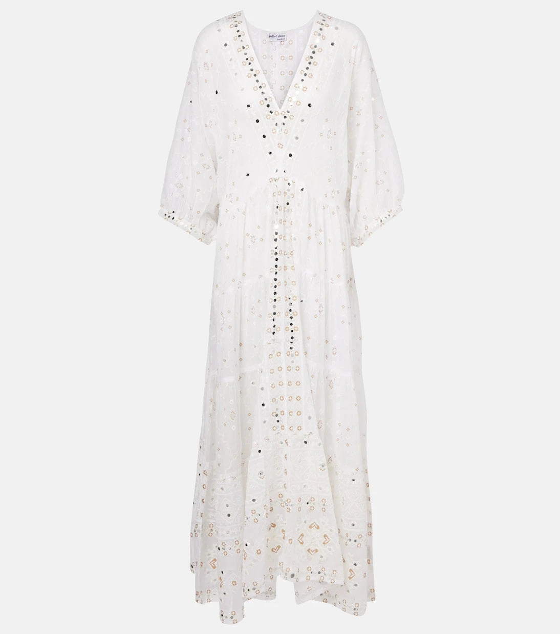 Juliet Dunn - Embroidered cotton maxi dress