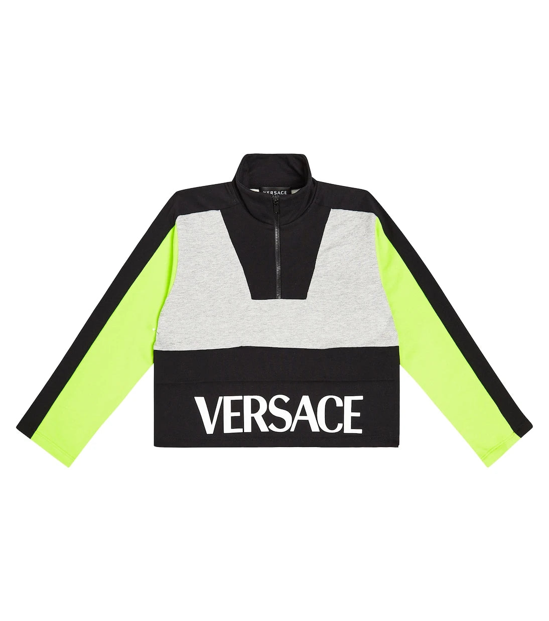 Versace Kids - سويت شيرت من قطن الجيرسيه مزين بالشعار