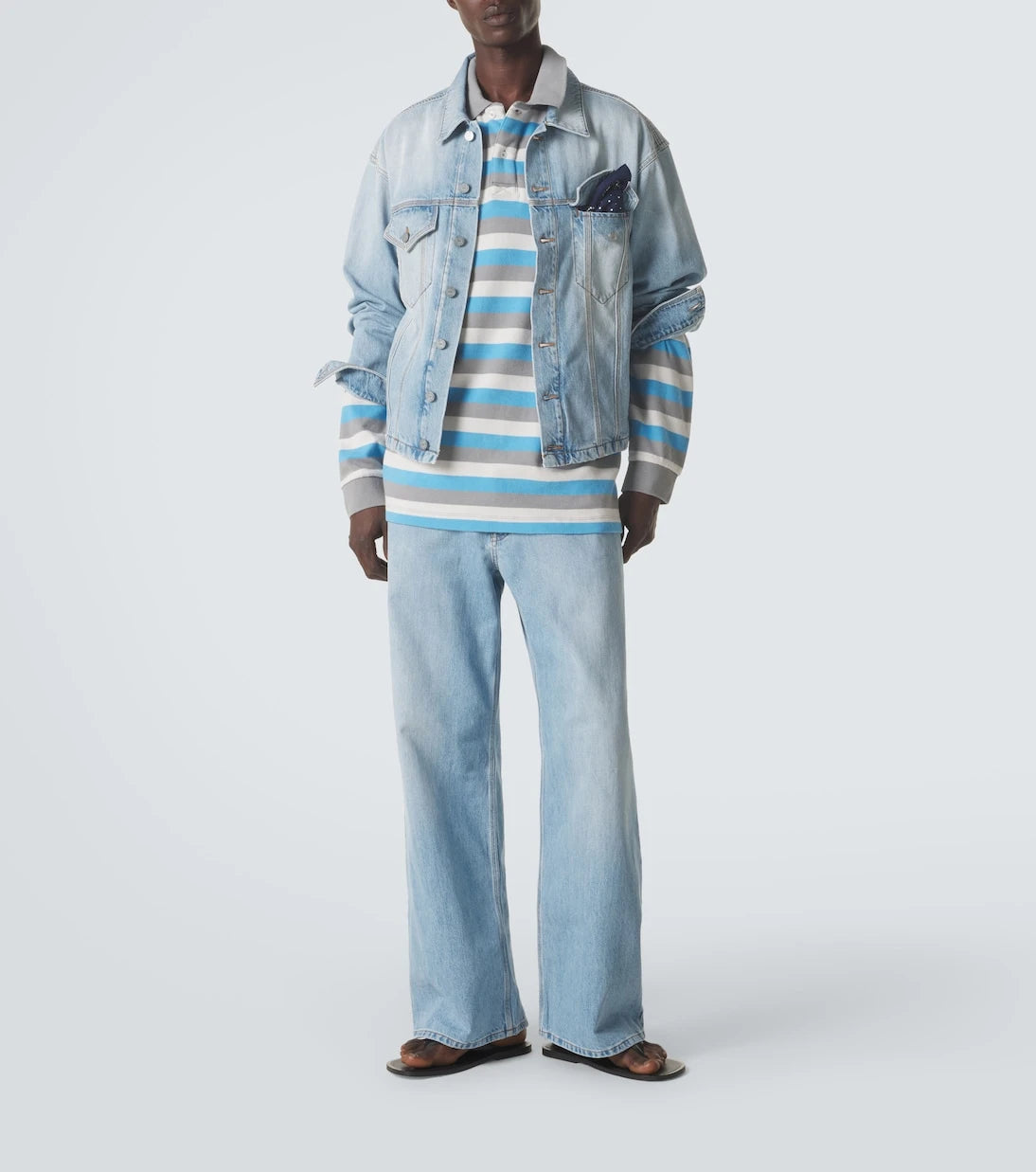 ERL - Striped cotton polo shirt