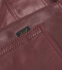 Leather Bonnie Straight Trousers CHERRY