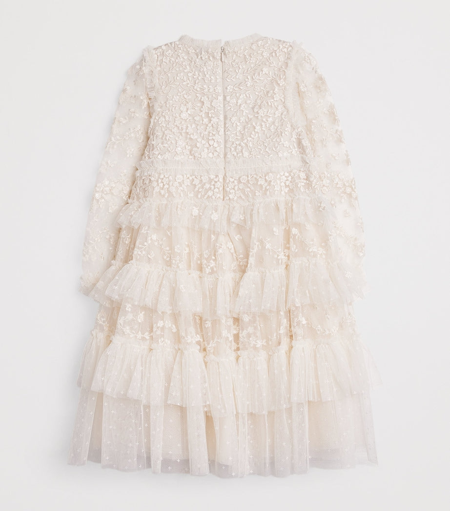 Ivory Embroidered Blossom Lace Dress (3-12 Years)