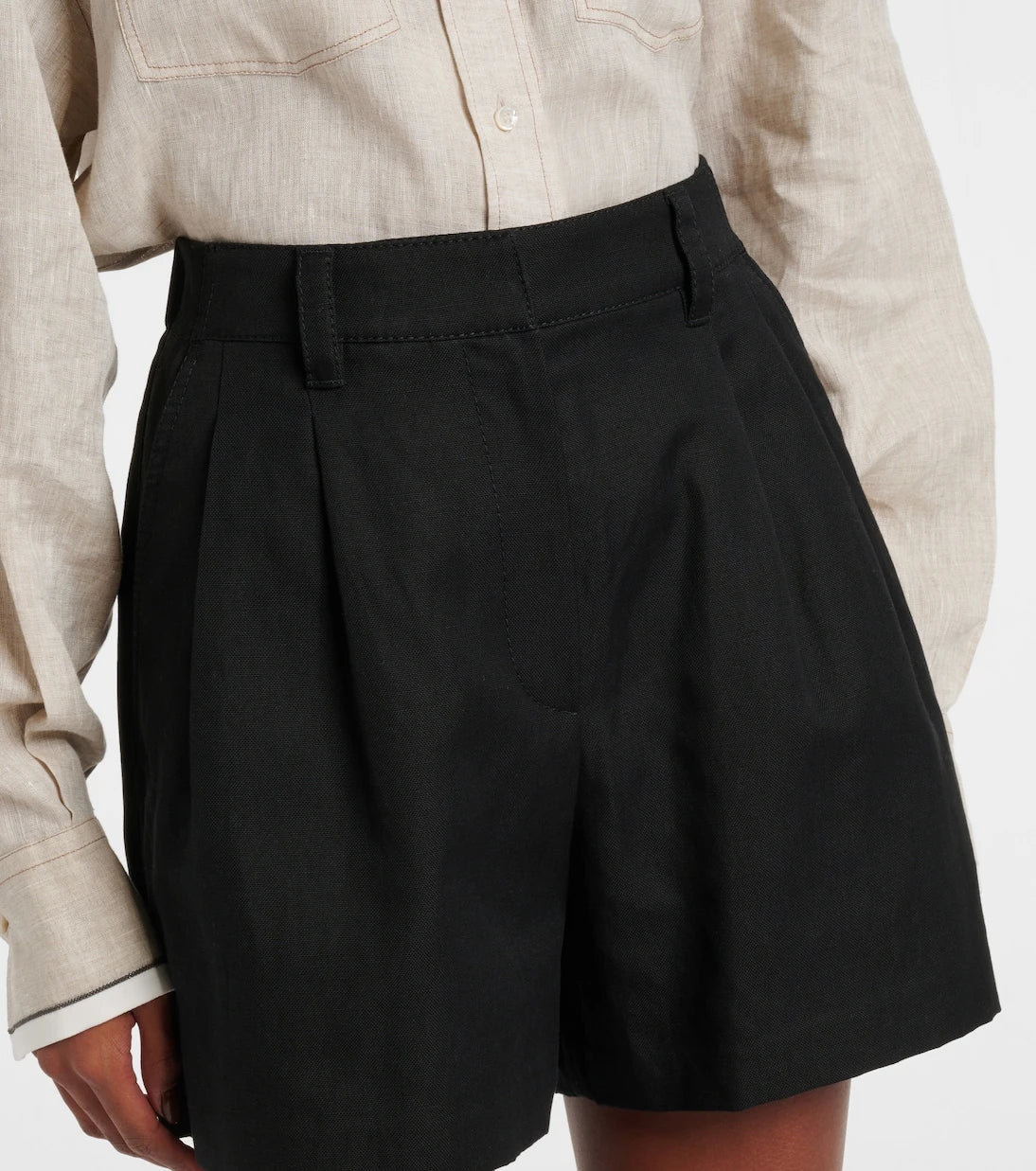 Brunello Cucinelli - Cotton and linen shorts