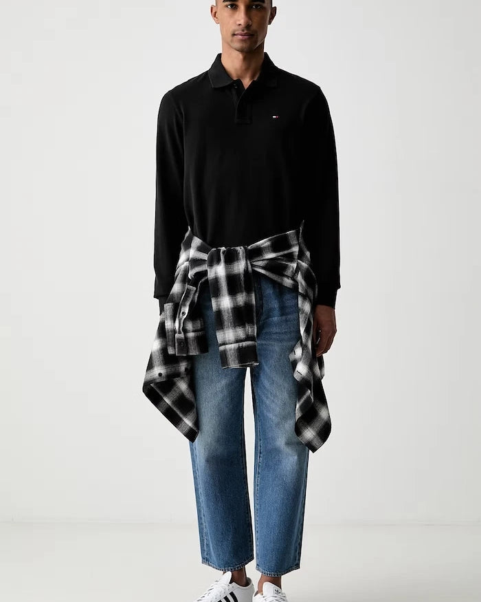 Tommy Jeans erkek pamuklu uzun kollu bluz