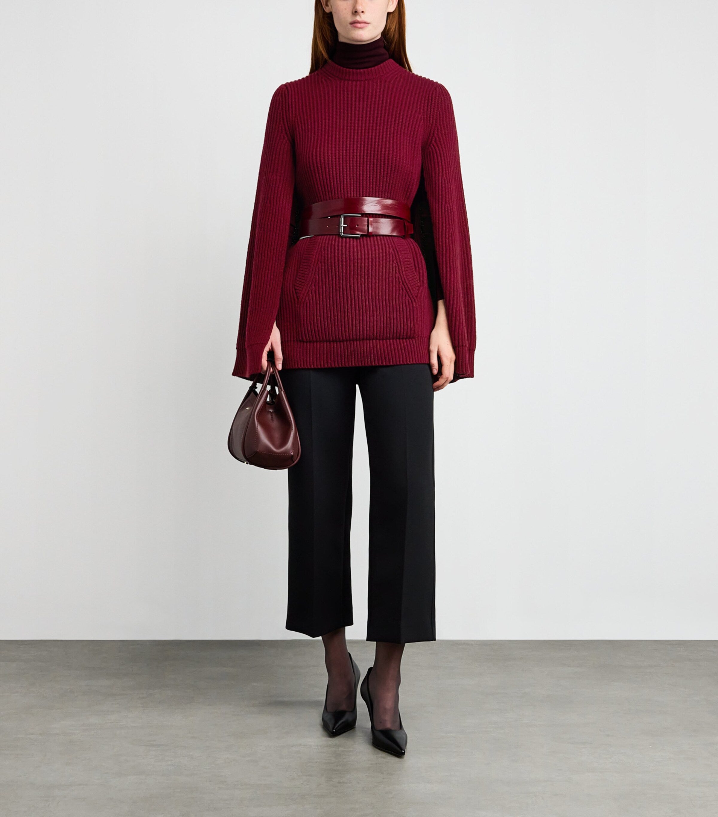 Max Mara Red Wool-Cashmere Mini Dress