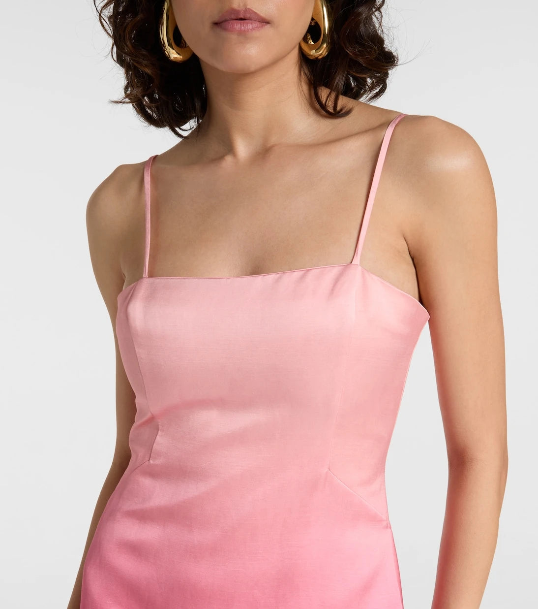 Alémais - Inez ombré linen-blend midi dress
