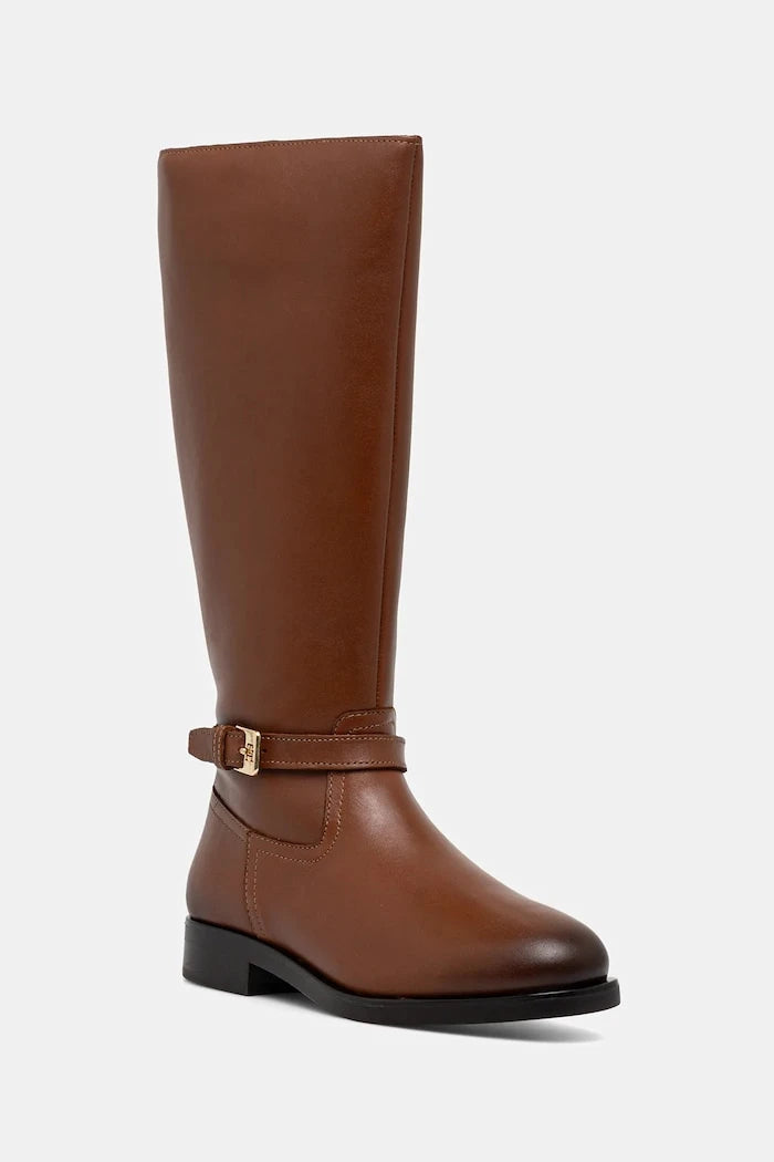 Tommy Hilfiger TH BUCKLE RIDING LTHR LONG BOOT Deri Çizme