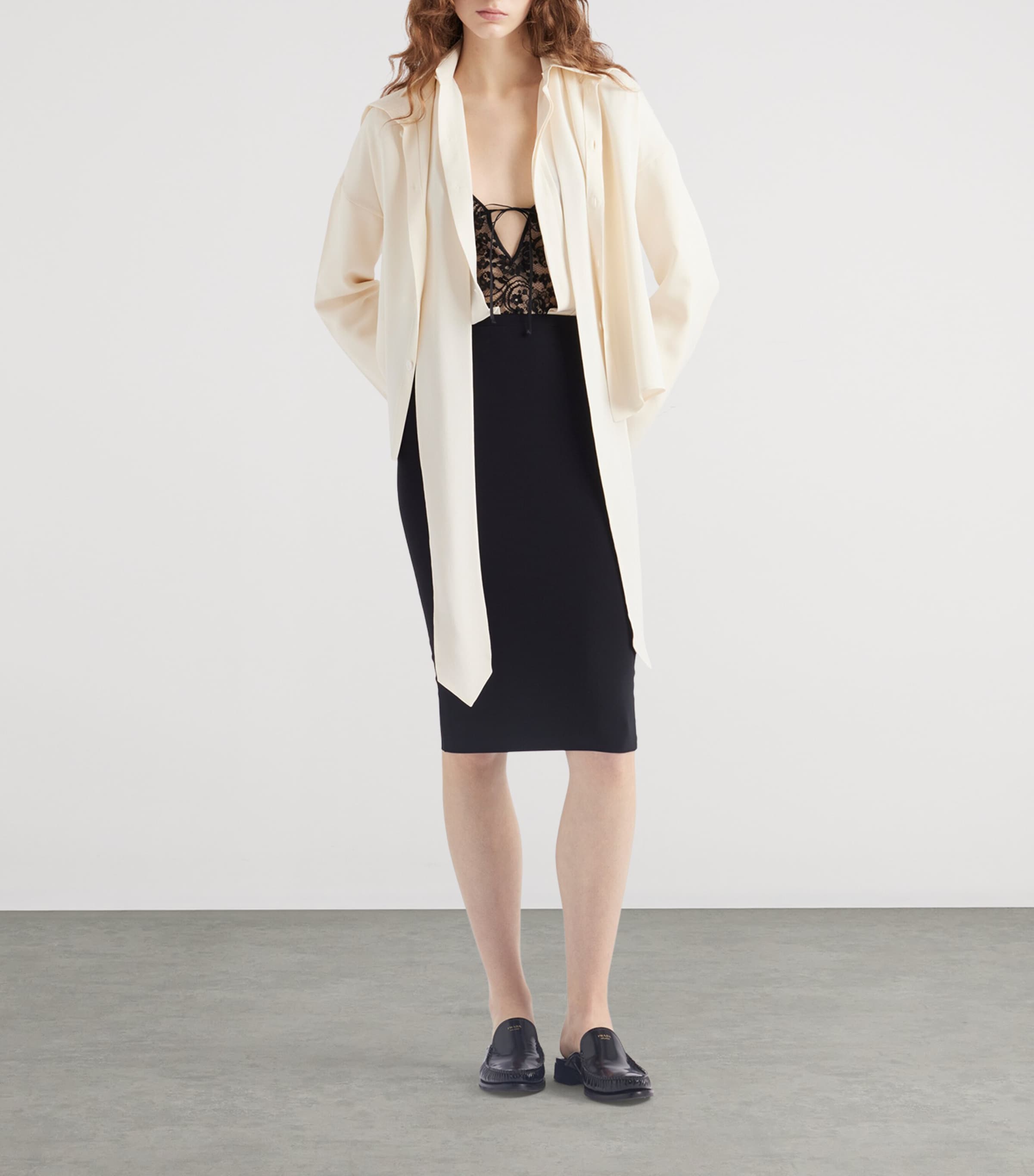 Prada Black Snag-Resistant Stretch Slip