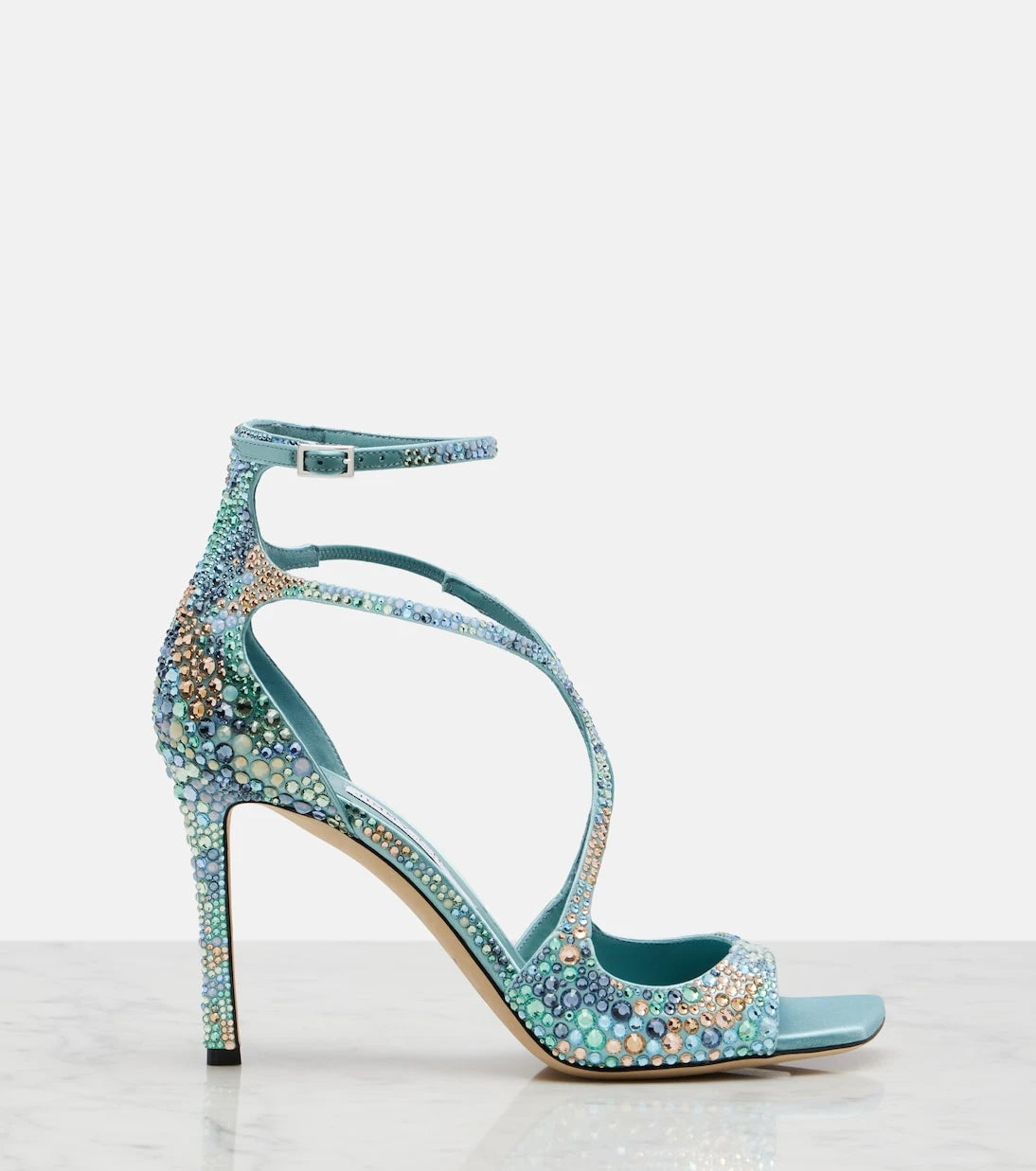 Jimmy Choo - Azia embellished satin sandals