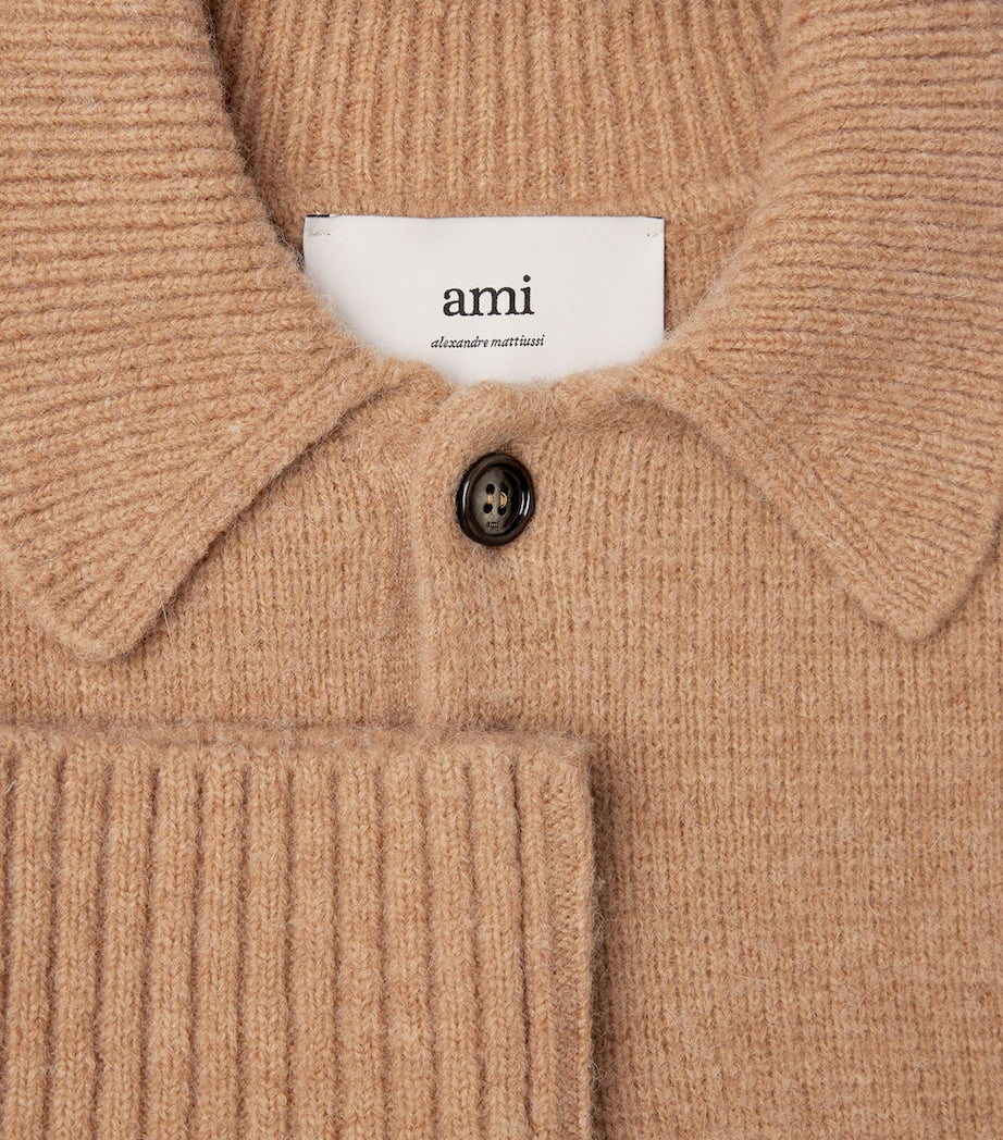 Alpaca-Blend Ami de Coeur Polo Sweater