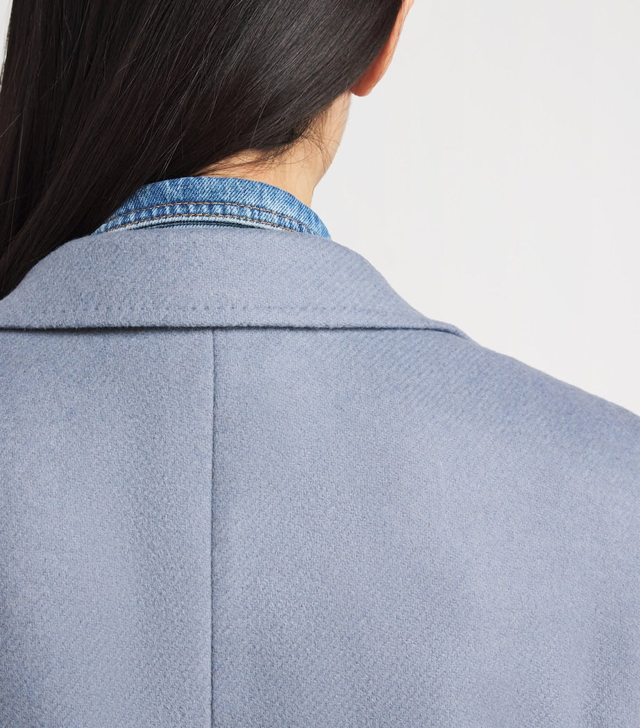 Max Mara Blue Alpaca-Cashmere-Yak Blazer