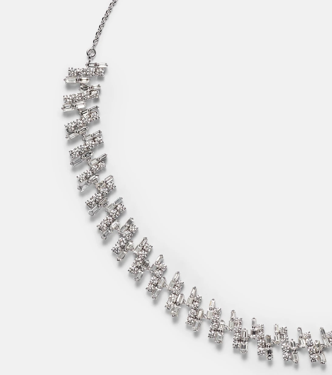 Kamyen - Art Deco 18kt white gold choker with diamonds
