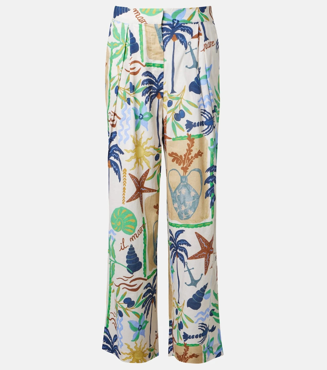 Velvet - Trixie printed cotton wide-leg pants