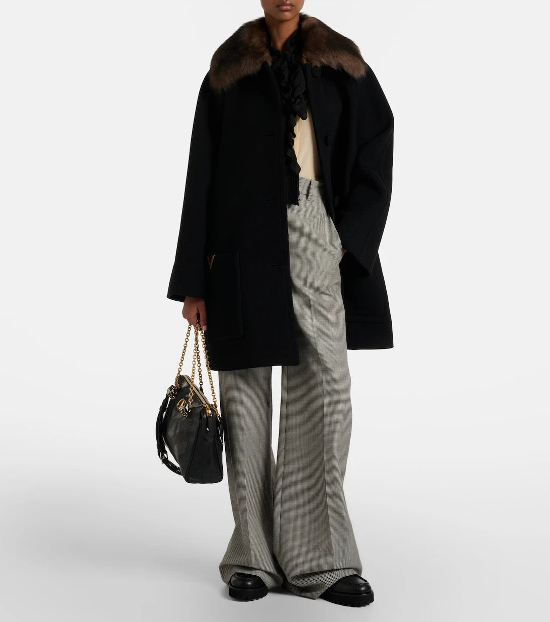 Valentino Garavani - VLogo leather platform loafers