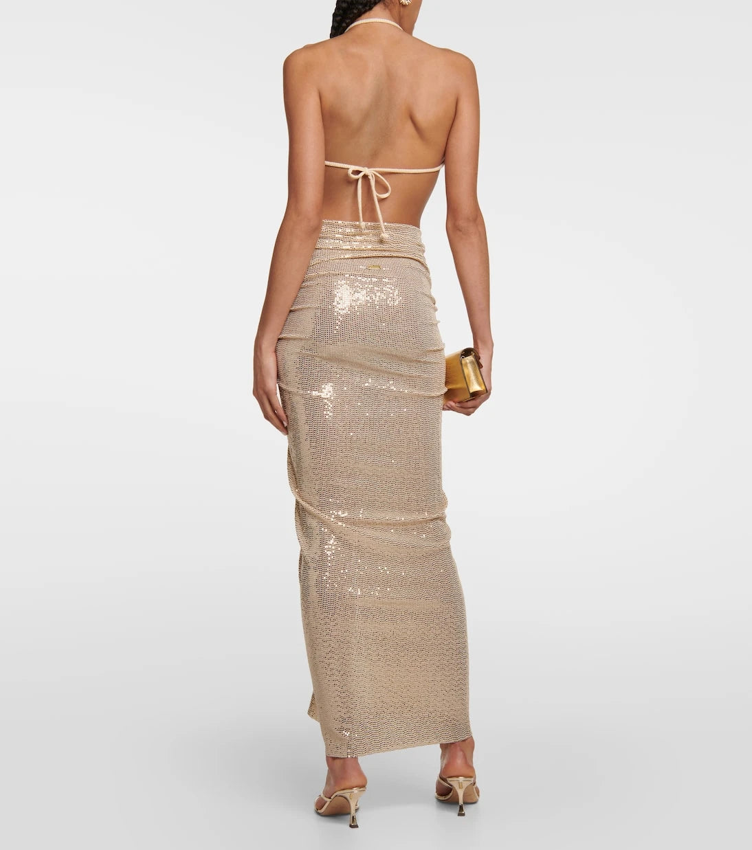Dodo Bar Or - Sequined gathered midi skirt
