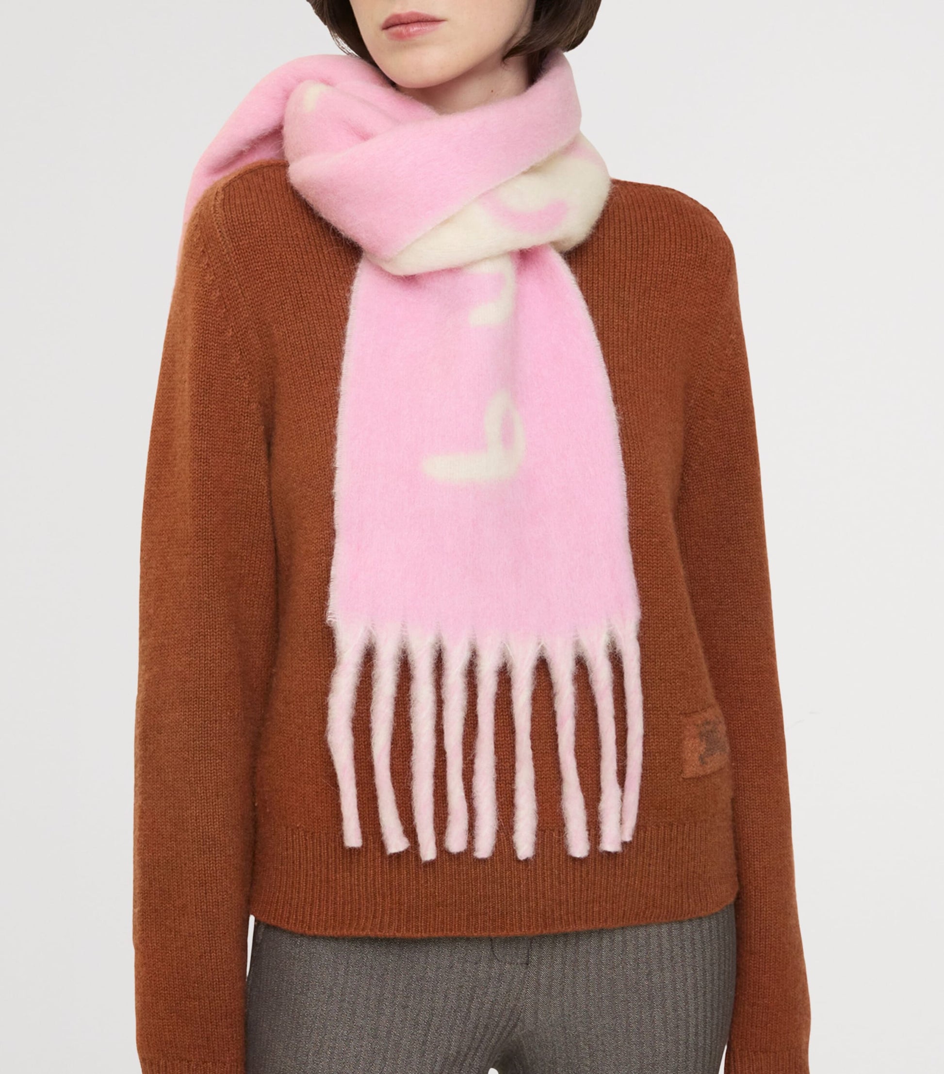 Alpaca Wool-Blend Reversible Scarf