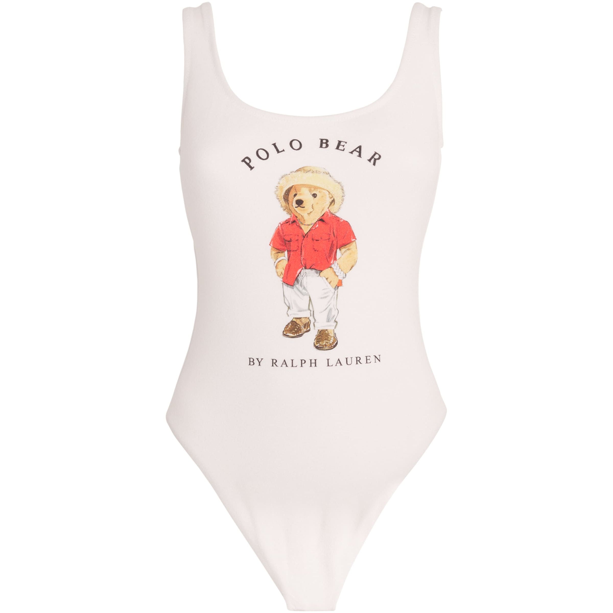 White Polo Bear Swimsuit