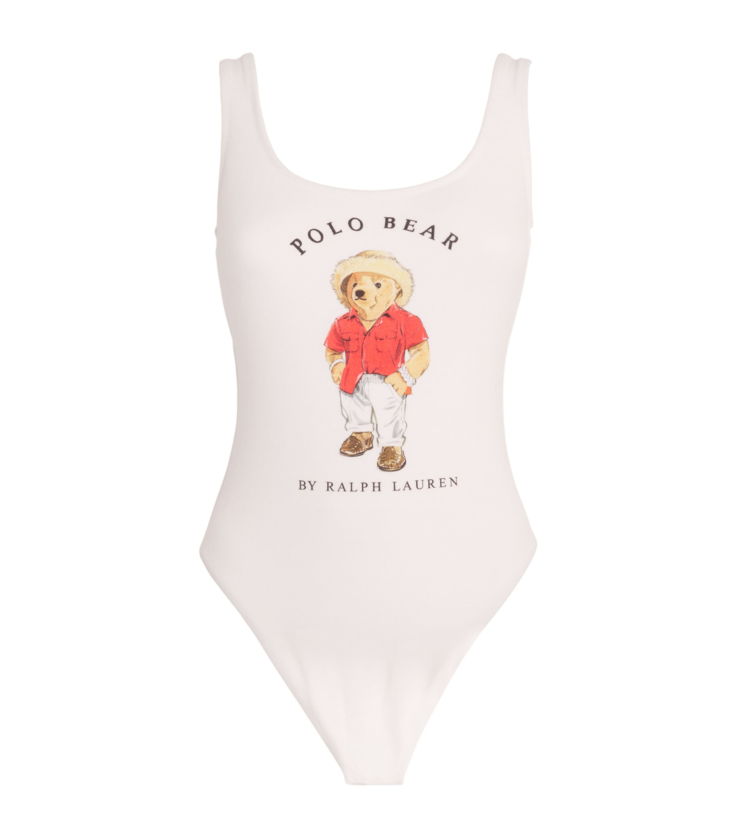 White Polo Bear Swimsuit