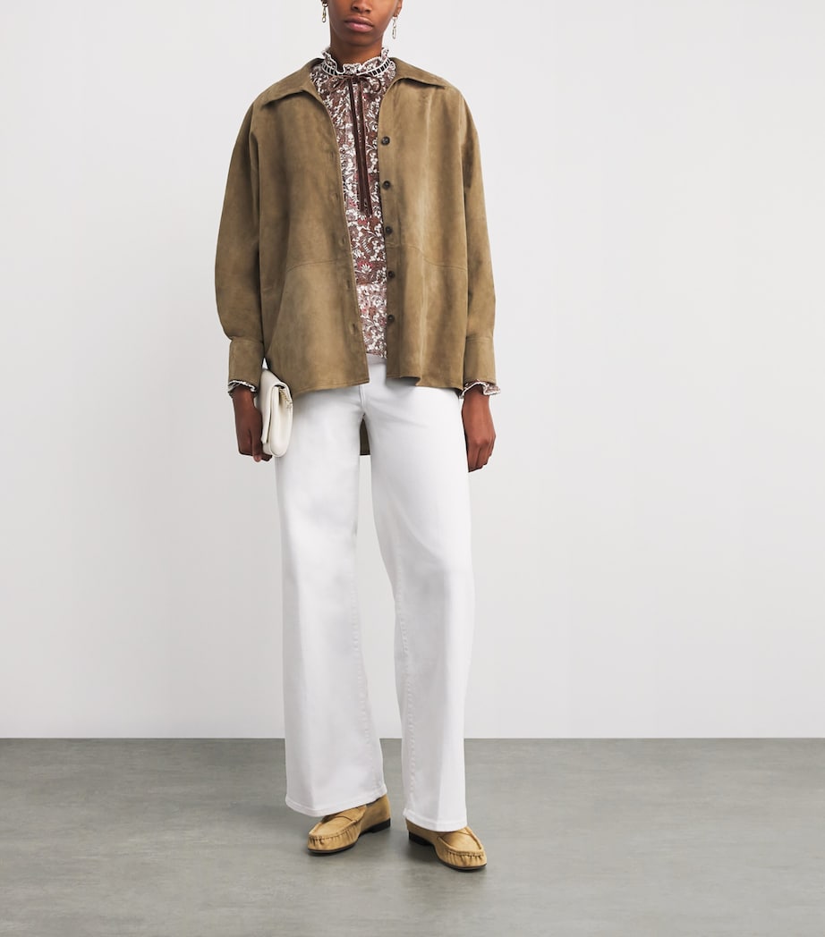 ME+EM Multi Silk-Blend Jacquard Blouse