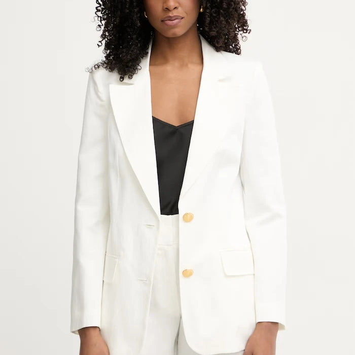 Marciano by Guess tek düğmeli kadın ceket JANE, keten karışımlı