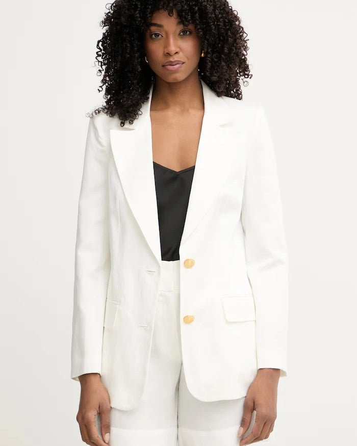 Marciano by Guess tek düğmeli kadın ceket JANE, keten karışımlı