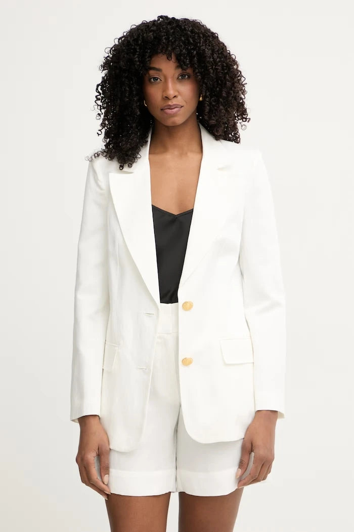 Marciano by Guess tek düğmeli kadın ceket JANE, keten karışımlı