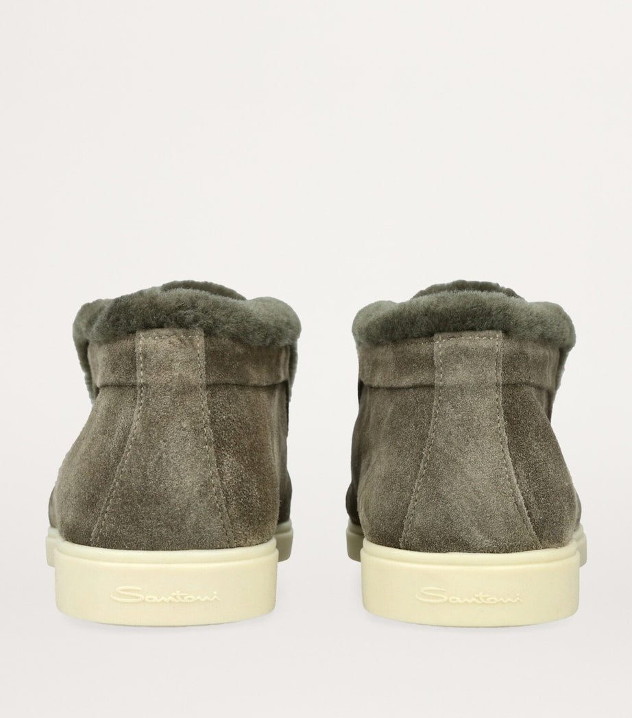 Suede Fur-Trim Fortune Ankle Boots